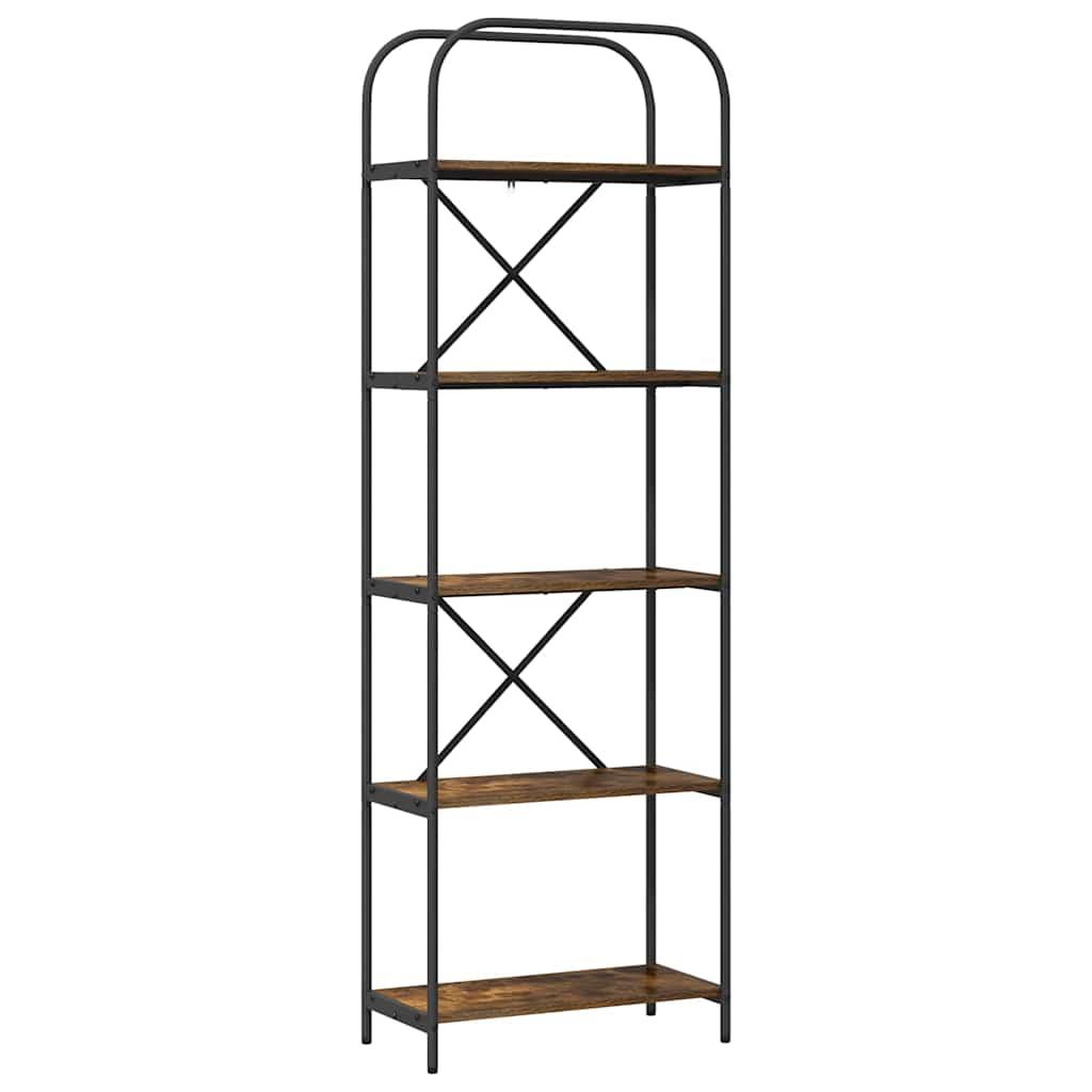 Bogreol Røget eg 60 x 30 x 183 cm Konstrueret træ