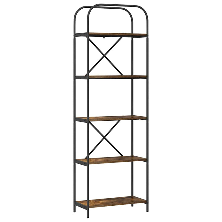 Bogreol Røget eg 60 x 30 x 183 cm Konstrueret træ