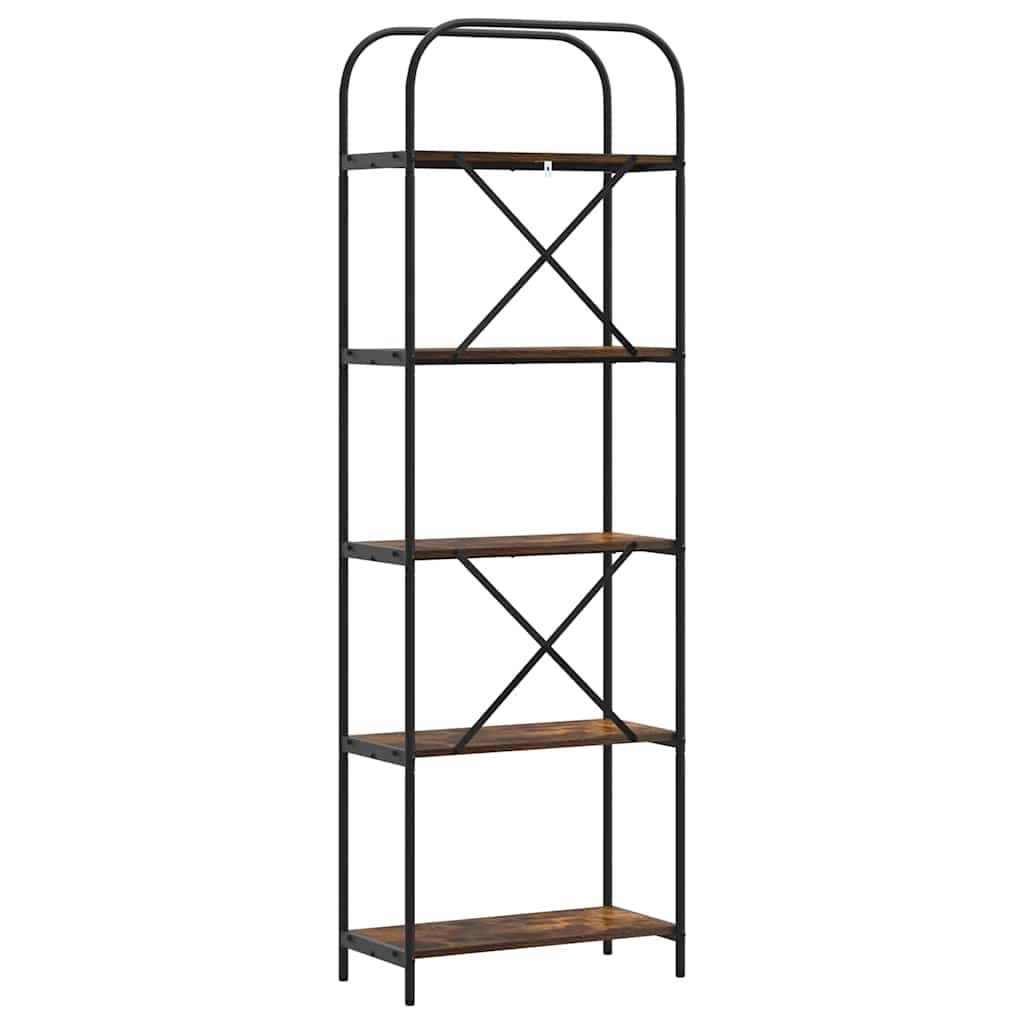 Bogreol Røget eg 60 x 30 x 183 cm Konstrueret træ