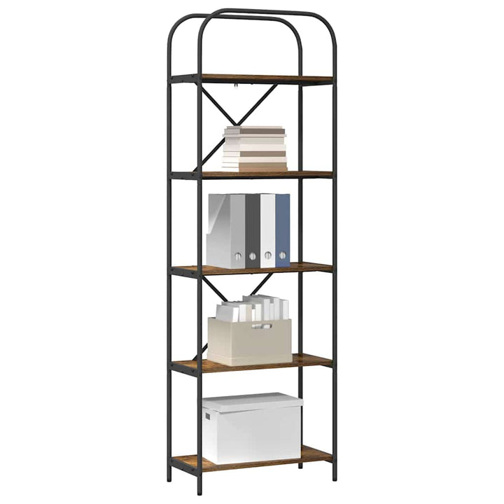 Bogreol Røget eg 60 x 30 x 183 cm Konstrueret træ