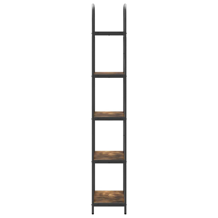 Bogreol 5 niveauer 60 x 30 x 183 cm Konstrueret træ Røget eg