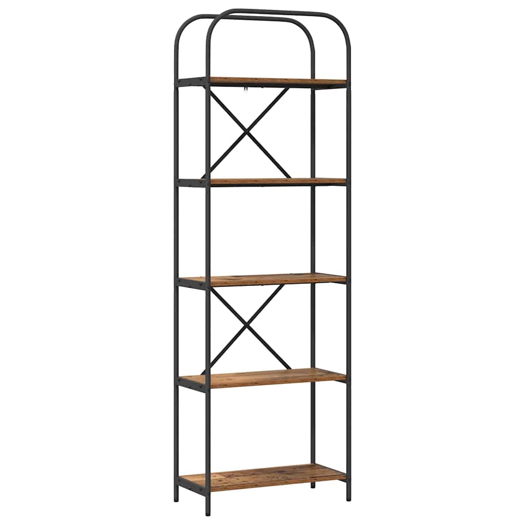 Bogreol Gammelt træ 60 x 30 x 183 cm Konstrueret træ