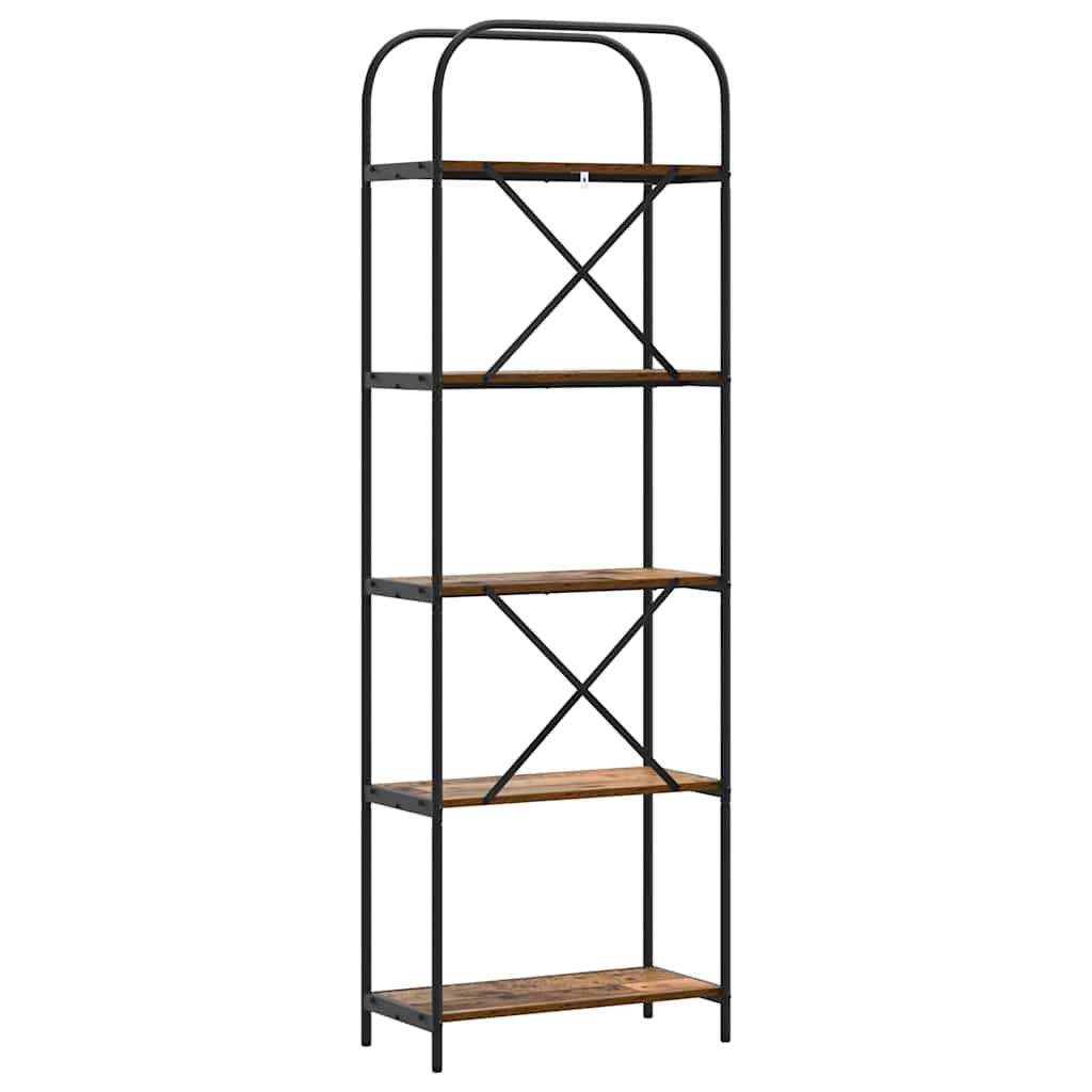 Bogreol Gammelt træ 60 x 30 x 183 cm Konstrueret træ