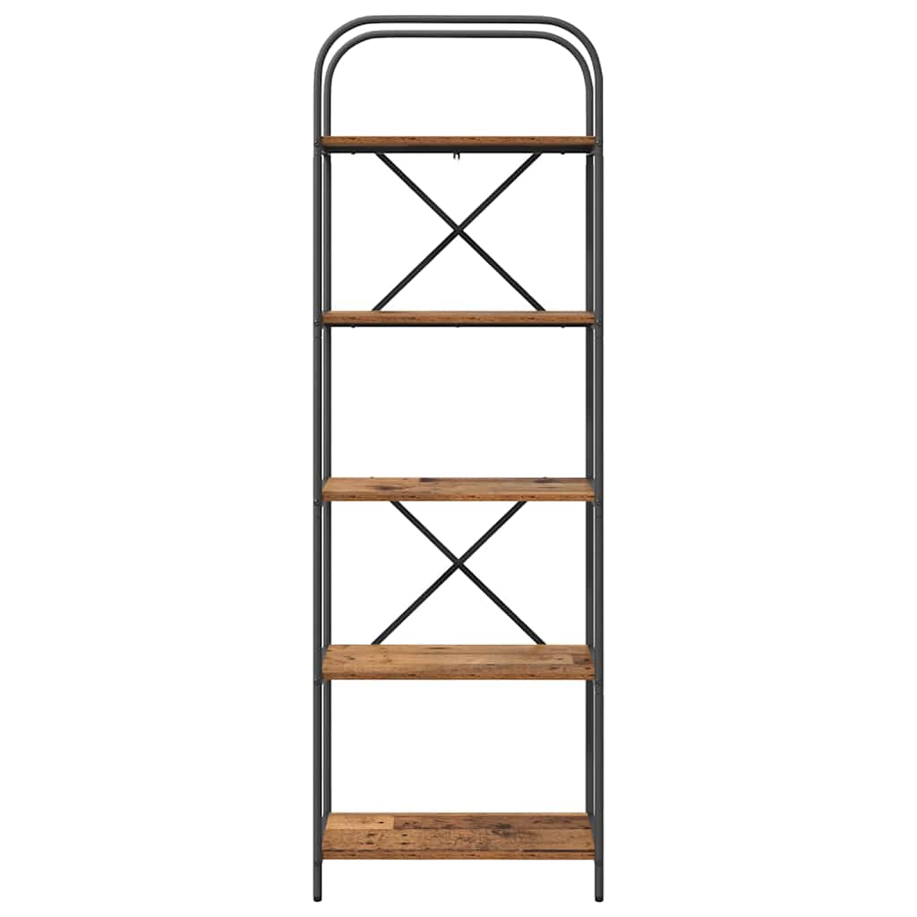 Bogreol Gammelt træ 60 x 30 x 183 cm Konstrueret træ
