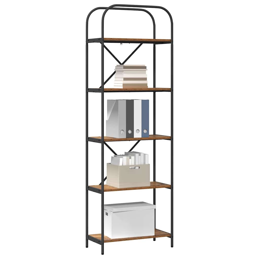 Bogreol Gammelt træ 60 x 30 x 183 cm Konstrueret træ
