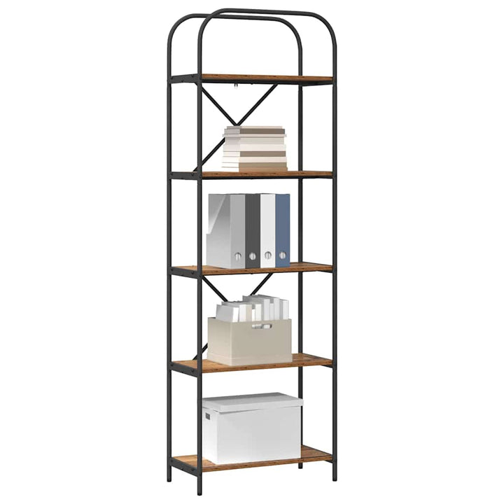 Bogreol Gammelt træ 60 x 30 x 183 cm Konstrueret træ