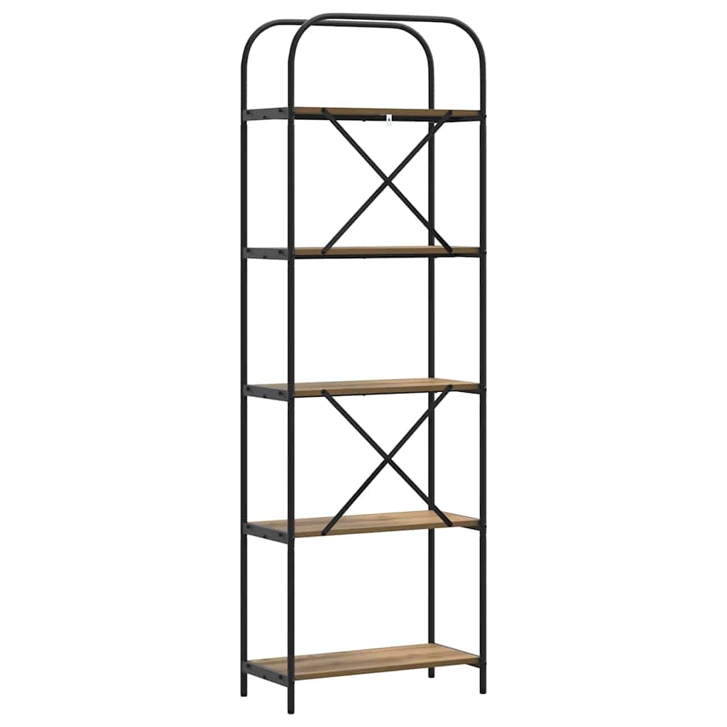 Bogreol Artisan Egetræ 60 x 30 x 183 cm Konstrueret træ