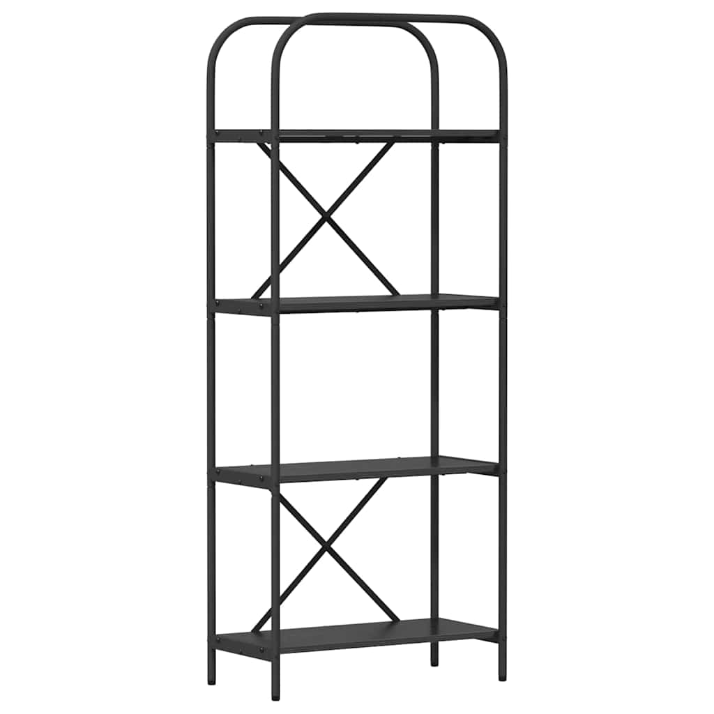 Bogreol Sort eg 60 x 30 x 146 cm Konstrueret træ