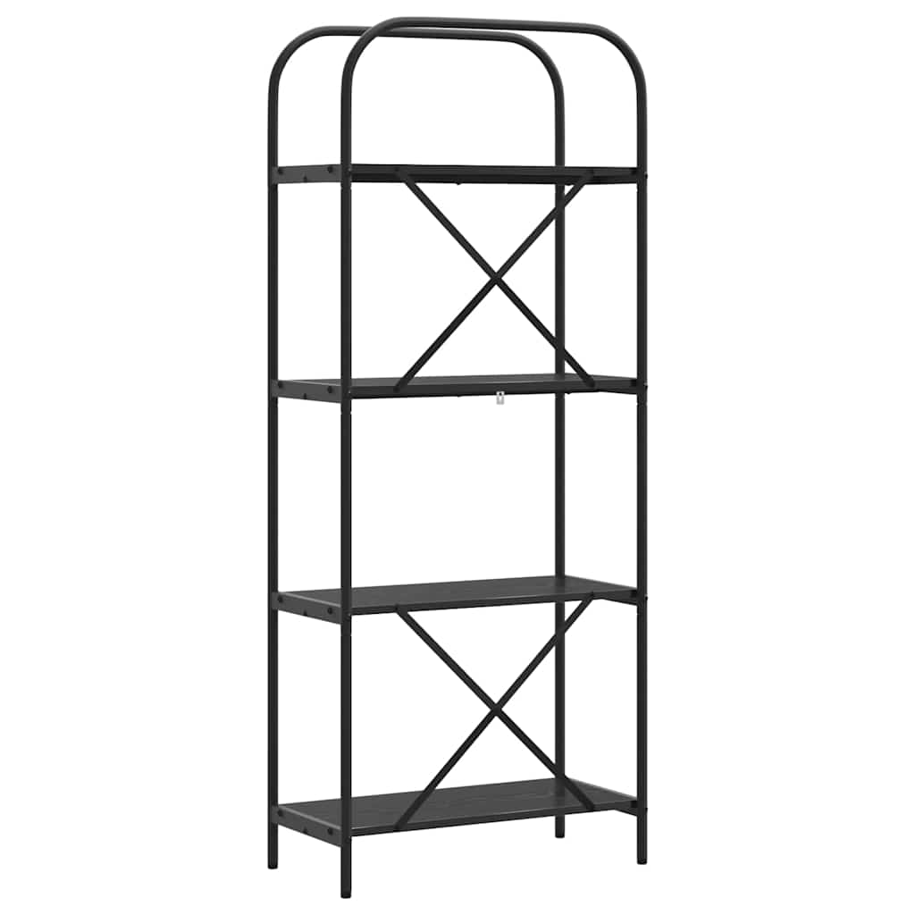 Bogreol Sort eg 60 x 30 x 146 cm Konstrueret træ