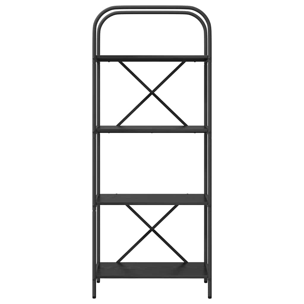 Bogreol Sort eg 60 x 30 x 146 cm Konstrueret træ