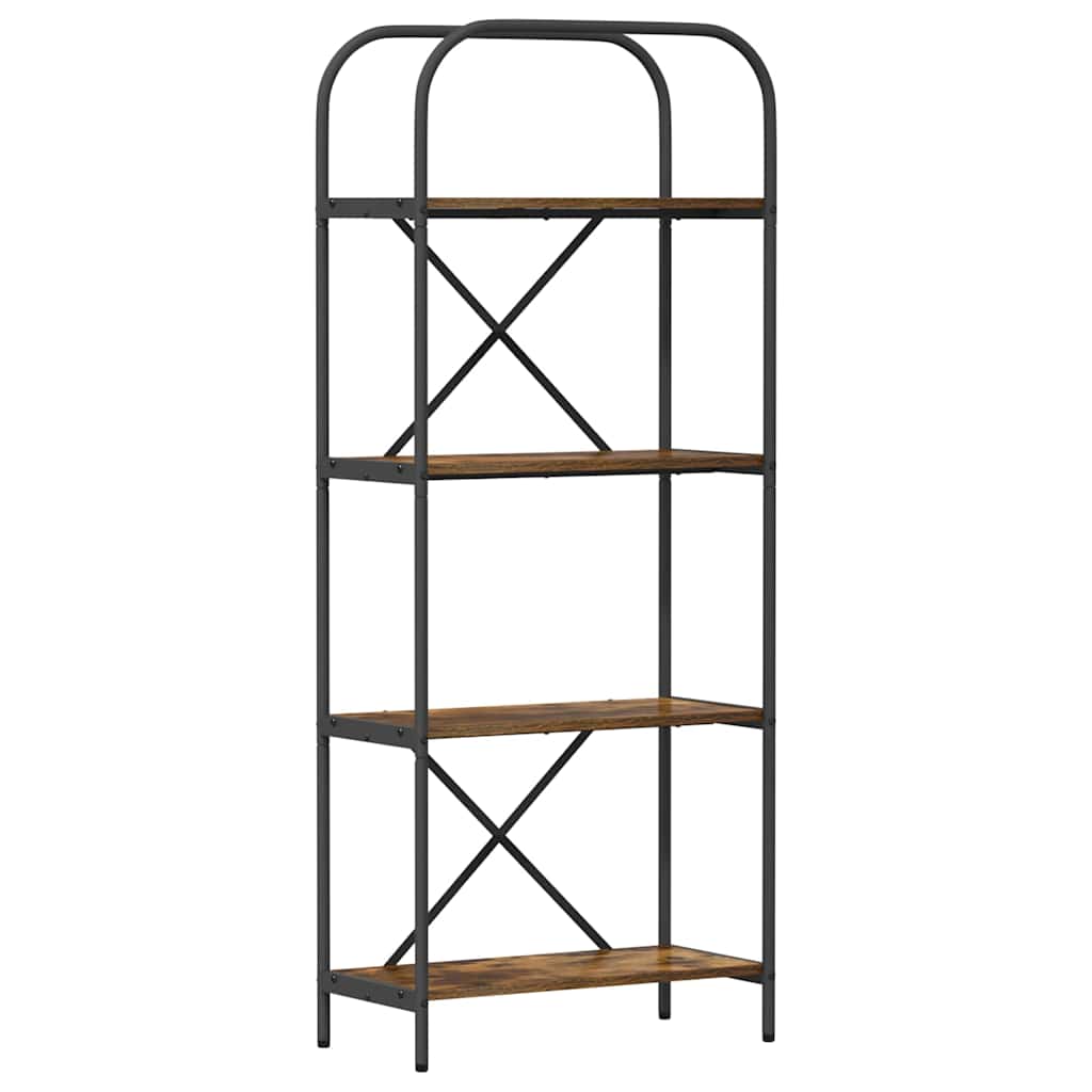 Bogreol Røget eg 60 x 30 x 146 cm Konstrueret træ