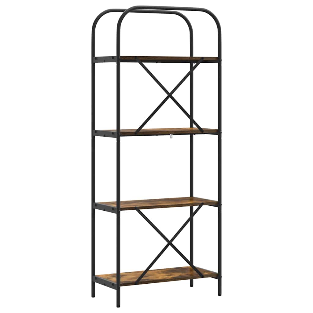 Bogreol Røget eg 60 x 30 x 146 cm Konstrueret træ