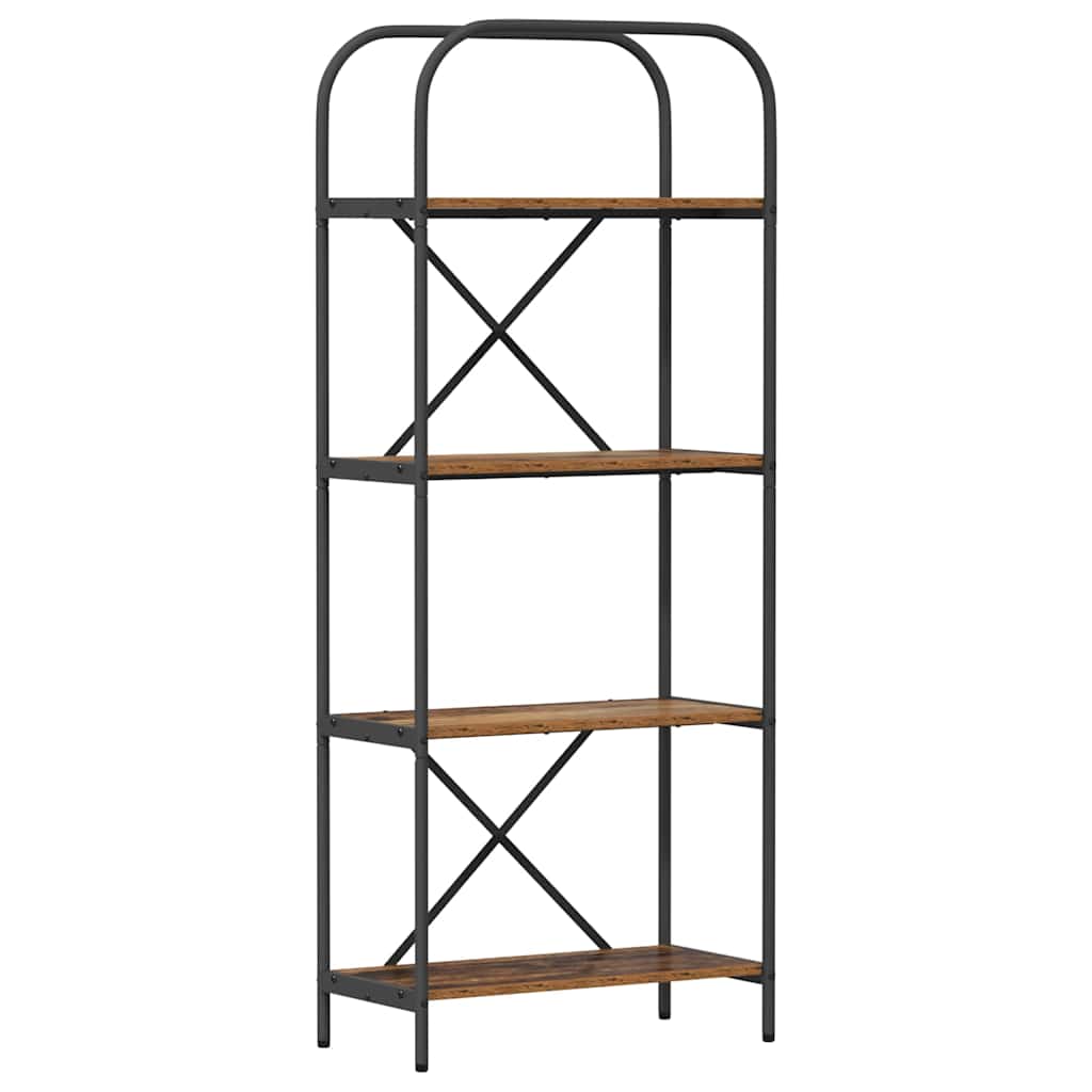 Bogreol Gammelt træ 60 x 30 x 146 cm Konstrueret træ