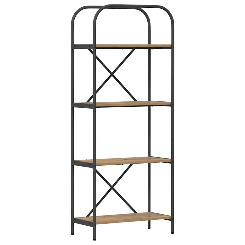 Bogreol Artisan Egetræ 60 x 30 x 146 cm Konstrueret træ