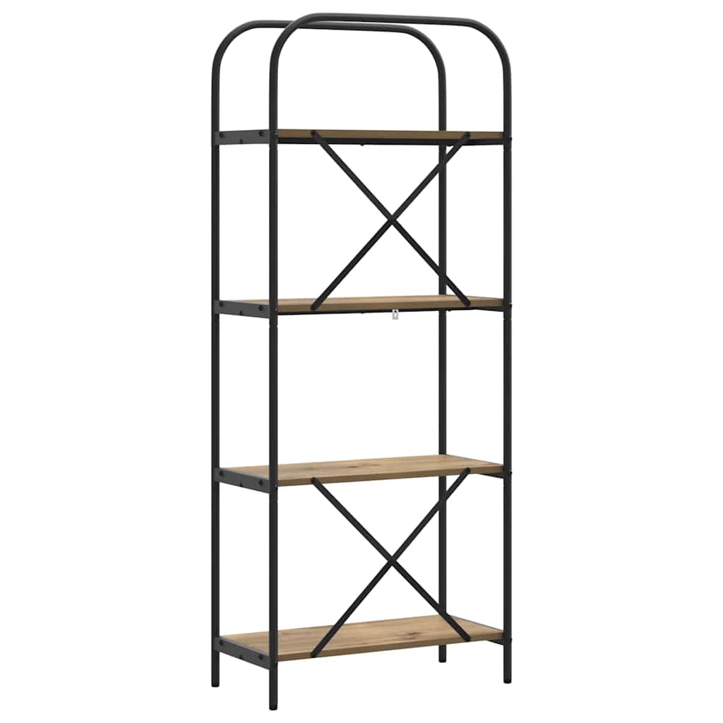 Bogreol Artisan Egetræ 60 x 30 x 146 cm Konstrueret træ