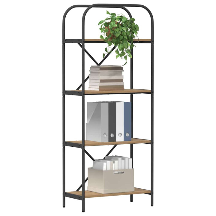 Bogreol Artisan Egetræ 60 x 30 x 146 cm Konstrueret træ
