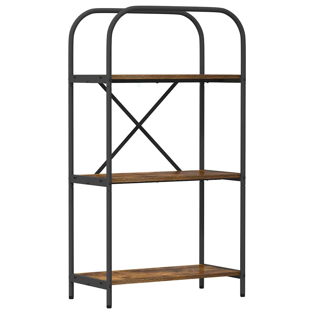 Bogreol Røget eg 60 x 30 x 109 cm Konstrueret træ