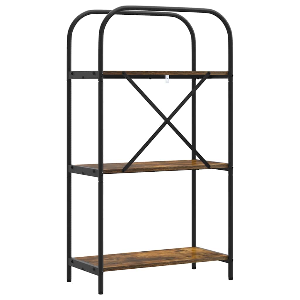 Bogreol Røget eg 60 x 30 x 109 cm Konstrueret træ