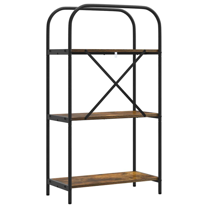 Bogreol Røget eg 60 x 30 x 109 cm Konstrueret træ