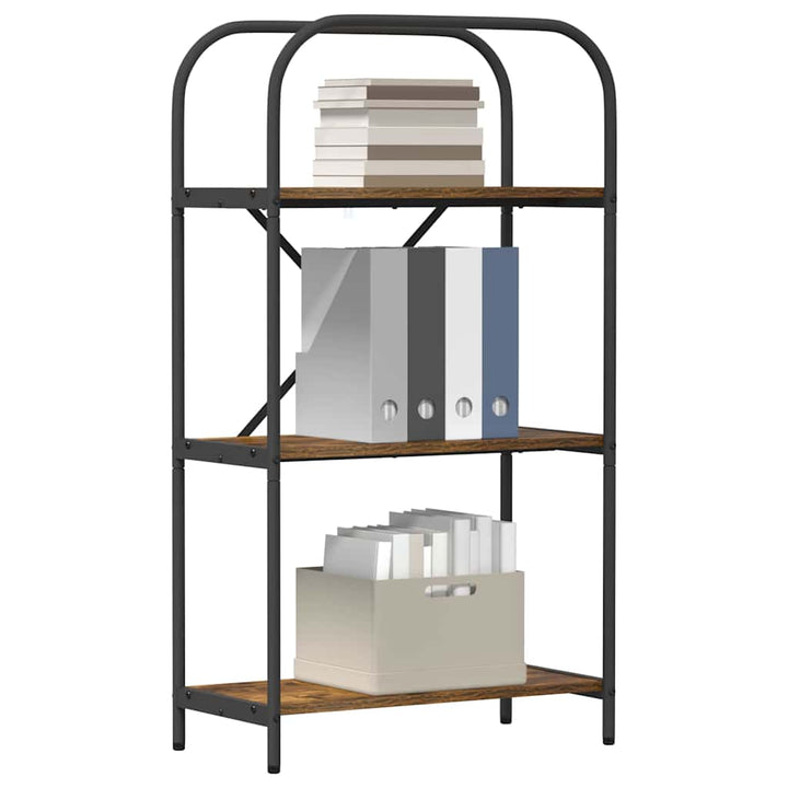 Bogreol Røget eg 60 x 30 x 109 cm Konstrueret træ