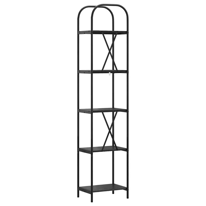 Bogreol Sort eg 40 x 30 x 183 cm Konstrueret træ