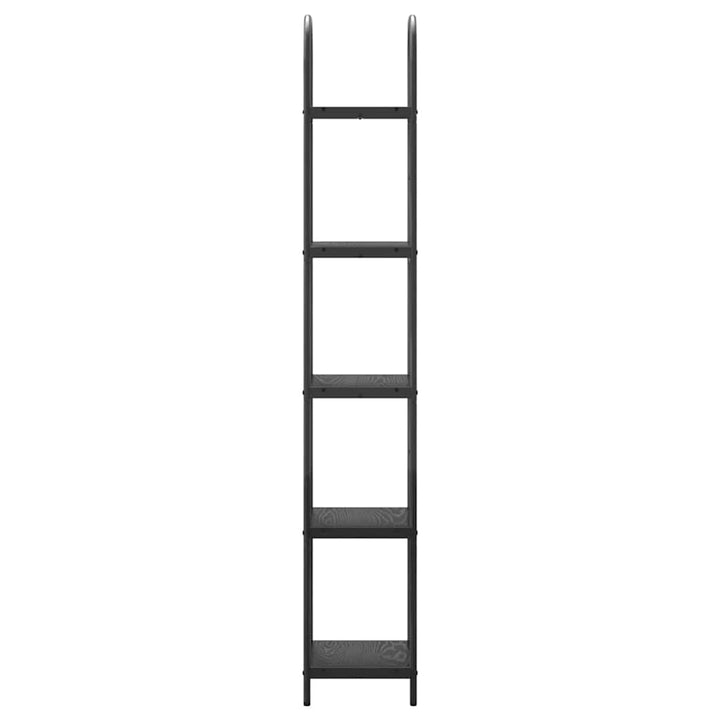 Bogreol 5 niveauer 40 x 30 x 183 cm Konstrueret træ Sort eg