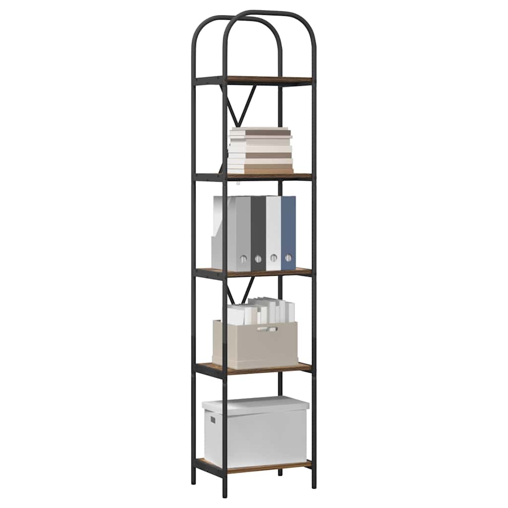 Bogreol Røget eg 40 x 30 x 183 cm Konstrueret træ