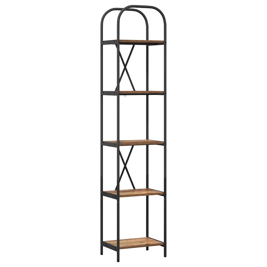 Bogreol Gammelt træ 40 x 30 x 183 cm Konstrueret træ