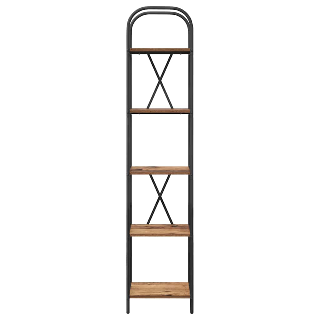Bogreol Gammelt træ 40 x 30 x 183 cm Konstrueret træ