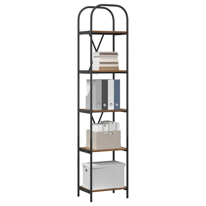 Bogreol Gammelt træ 40 x 30 x 183 cm Konstrueret træ