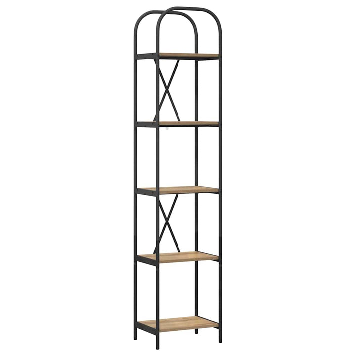 Bogreol 5 niveauer 40 x 30 x 183 cm Konstrueret træ