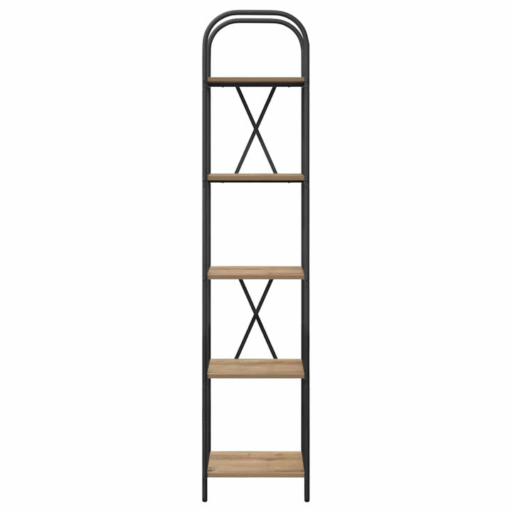 Bogreol 5 niveauer 40 x 30 x 183 cm Konstrueret træ