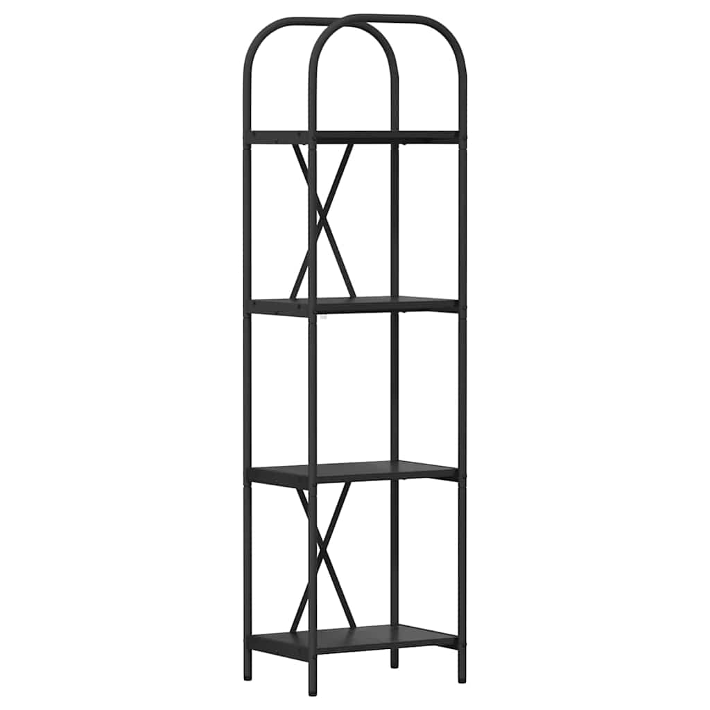Bogreol Sort eg 40 x 30 x 146 cm Konstrueret træ