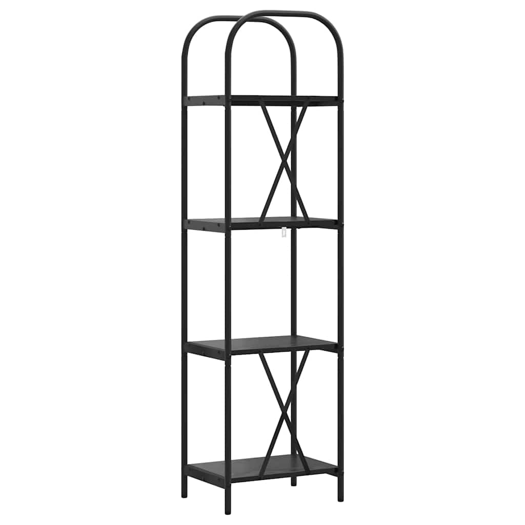 Bogreol Sort eg 40 x 30 x 146 cm Konstrueret træ