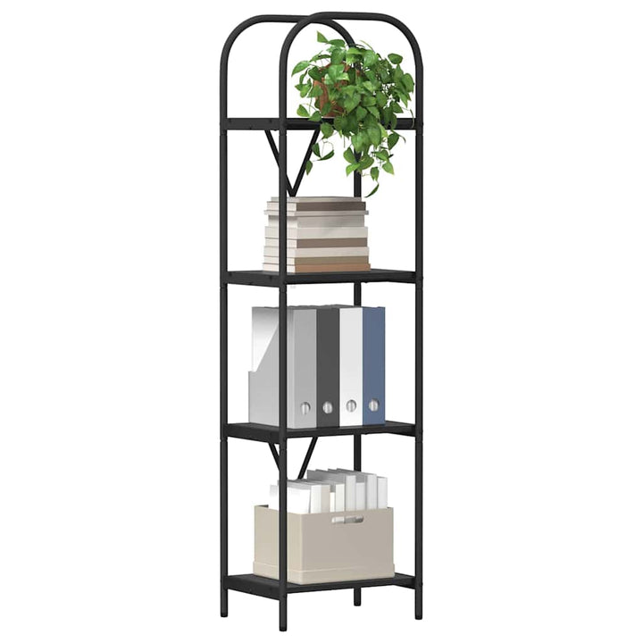Bogreol Sort eg 40 x 30 x 146 cm Konstrueret træ