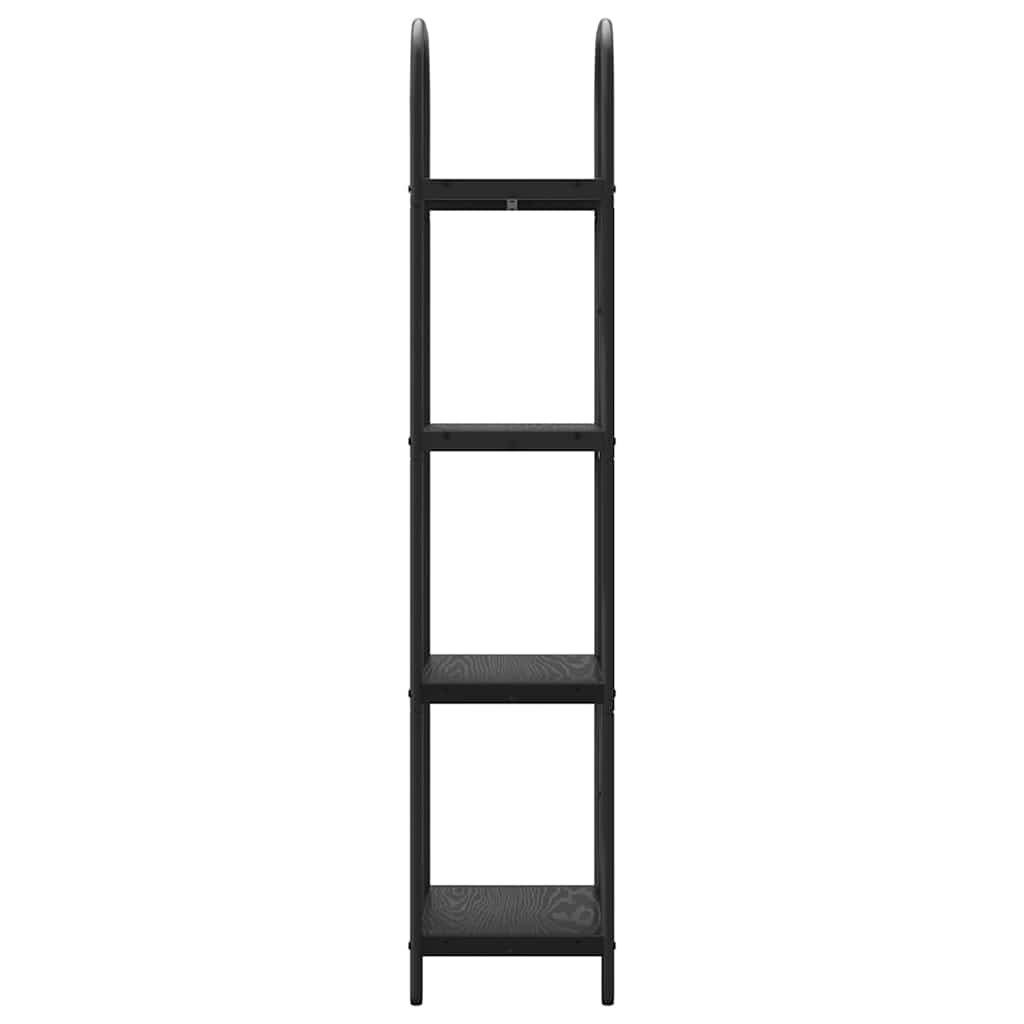 Bogreol Sort eg 40 x 30 x 146 cm Konstrueret træ