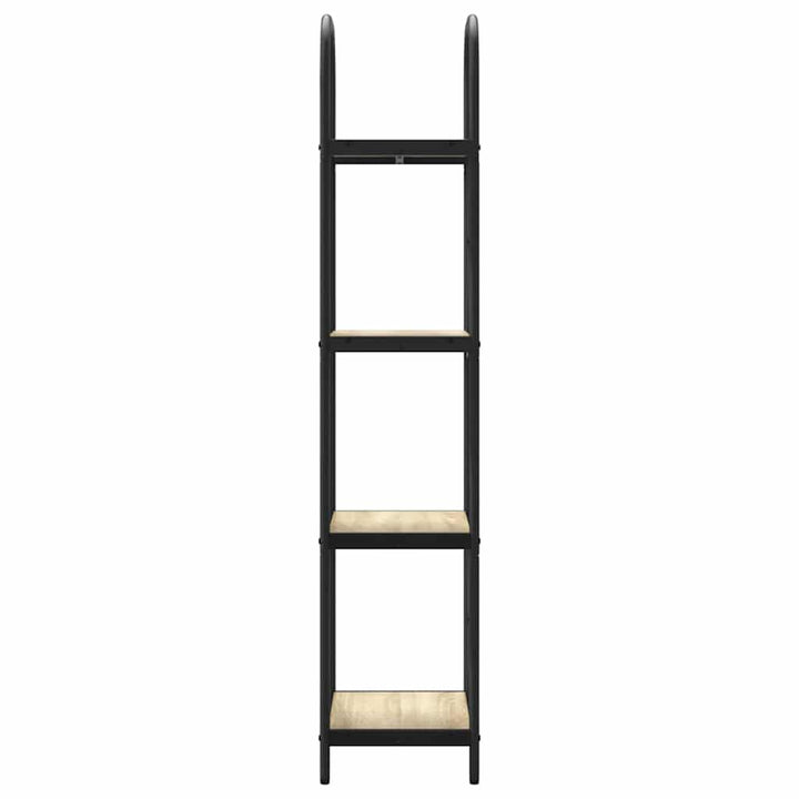 Bogreol 4 niveauer 40 x 30 x 146 cm Konstrueret træ Sonoma eg