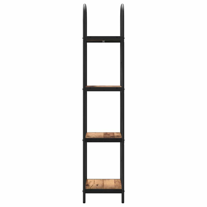 Bogreol 4 niveauer 40 x 30 x 146 cm Konstrueret træ Gammelt træ
