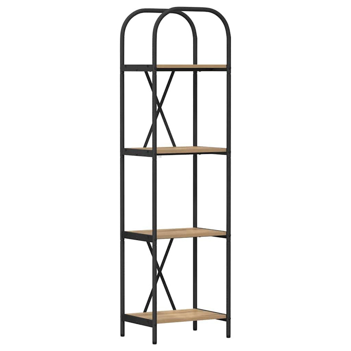 Bogreol 4 niveauer 40 x 30 x 146 cm Konstrueret træ