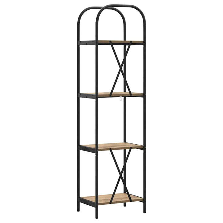 Bogreol 4 niveauer 40 x 30 x 146 cm Konstrueret træ