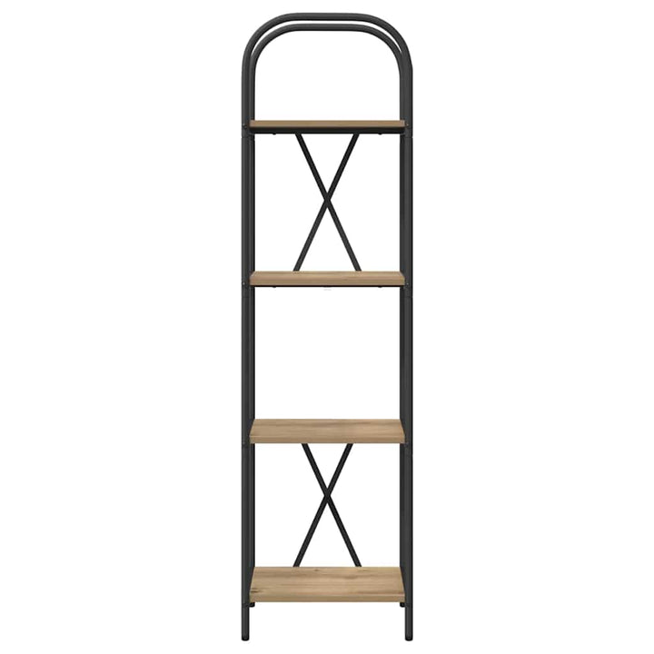 Bogreol 4 niveauer 40 x 30 x 146 cm Konstrueret træ