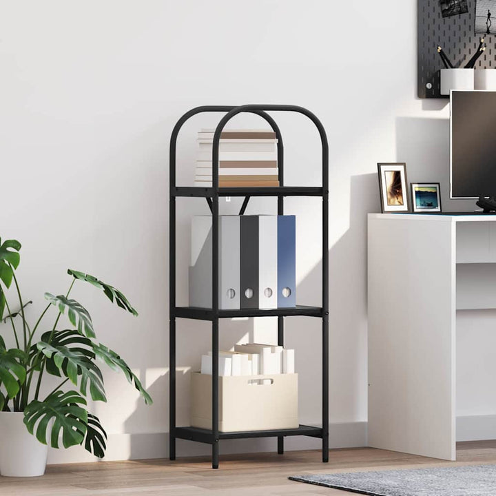 Bogreol Sort eg 40 x 30 x 109 cm Konstrueret træ