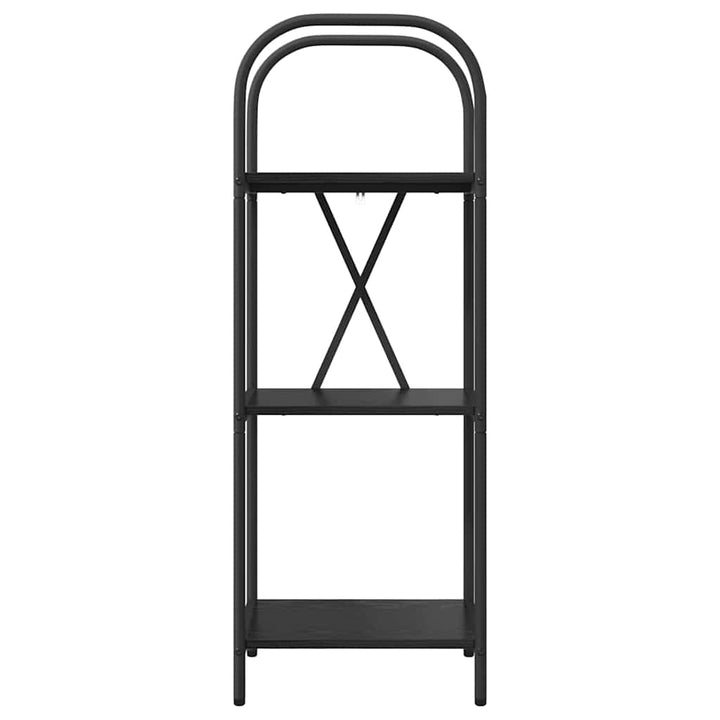 Bogreol Sort eg 40 x 30 x 109 cm Konstrueret træ