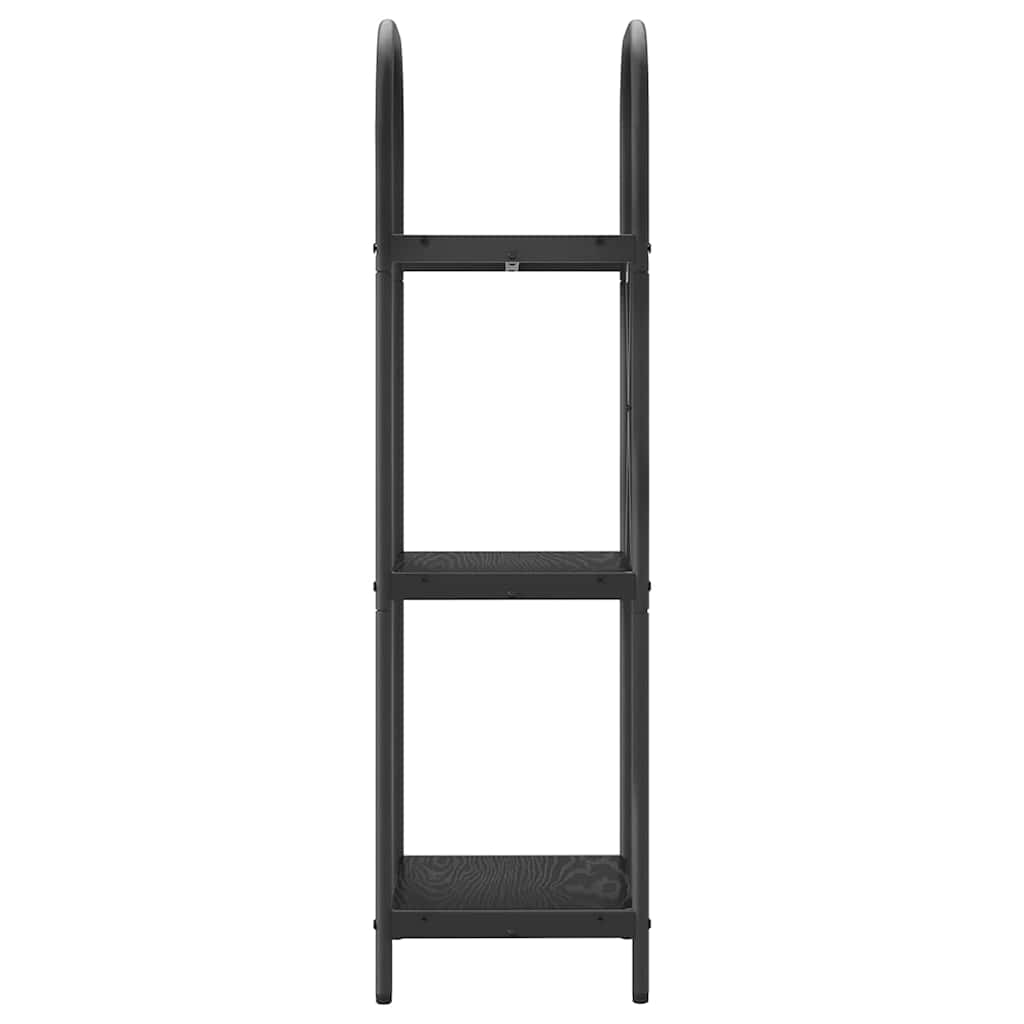 Bogreol Sort eg 40 x 30 x 109 cm Konstrueret træ
