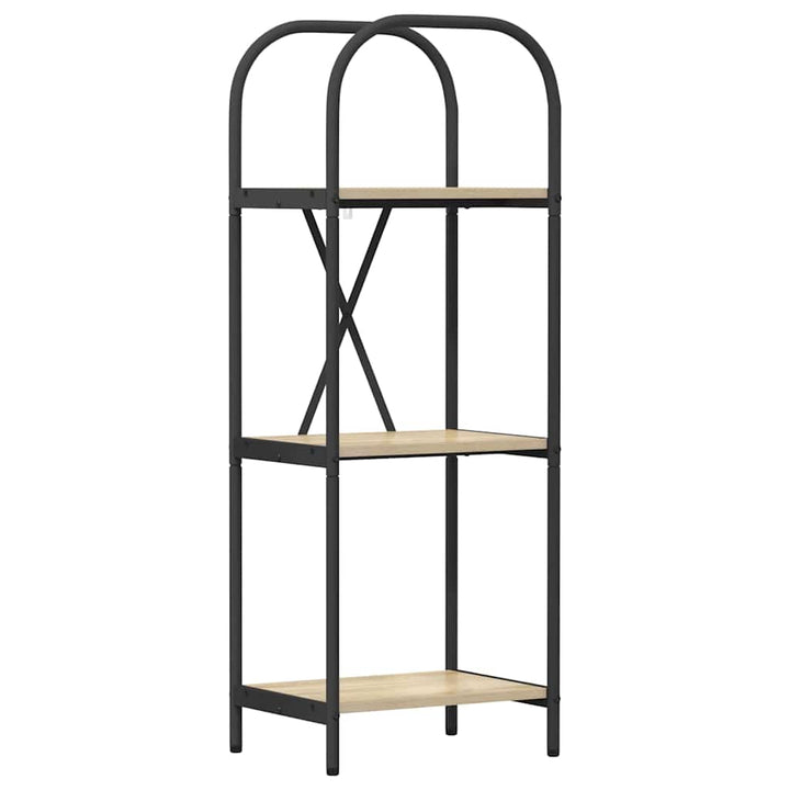 Bogreol 3 niveauer 40 x 30 x 109 cm Konstrueret træ Sonoma eg