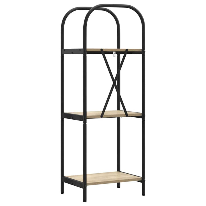 Bogreol 3 niveauer 40 x 30 x 109 cm Konstrueret træ Sonoma eg