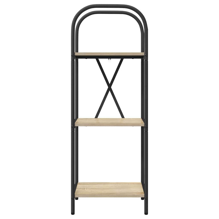Bogreol 3 niveauer 40 x 30 x 109 cm Konstrueret træ Sonoma eg