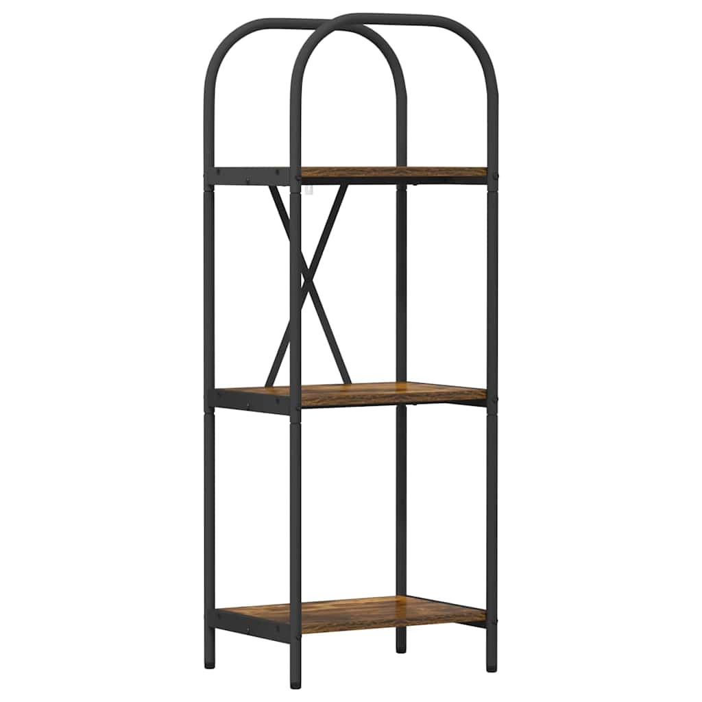 Bogreol Røget eg 40 x 30 x 109 cm Konstrueret træ