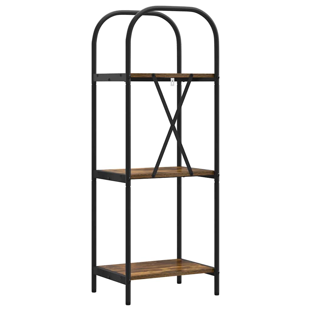 Bogreol Røget eg 40 x 30 x 109 cm Konstrueret træ