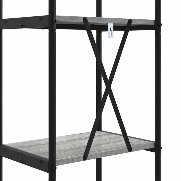 Bogreol Grå Sonoma 40 x 30 x 109 cm Konstrueret træ